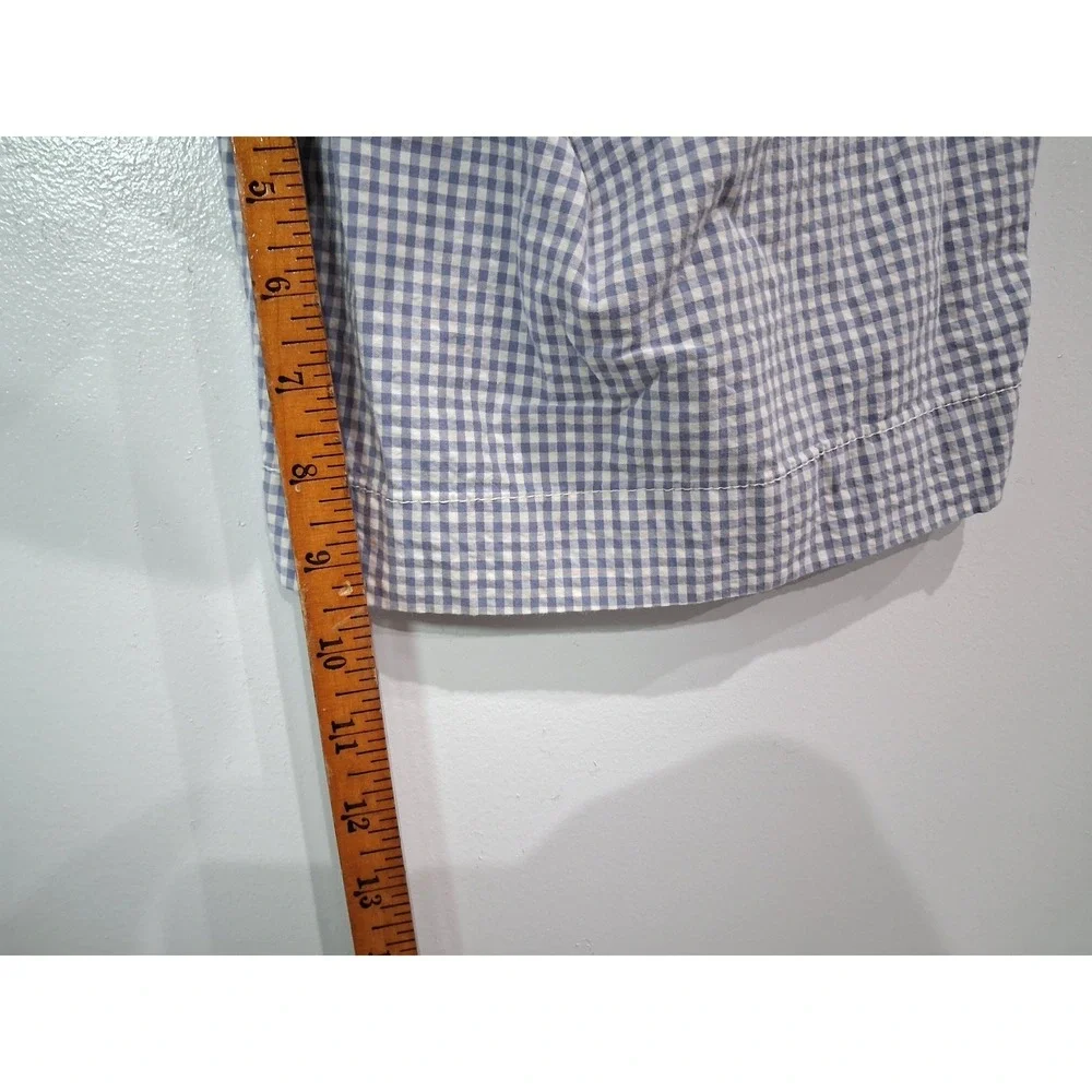 Polo Ralph Lauren Mens Vintage Gingham Chino Shorts‎ Blue White Cotton Size 34